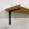 Crates & Pallet 10 in. Black Steel Shelf Bracket for Wood Shelving 69102 -  The Home Depot