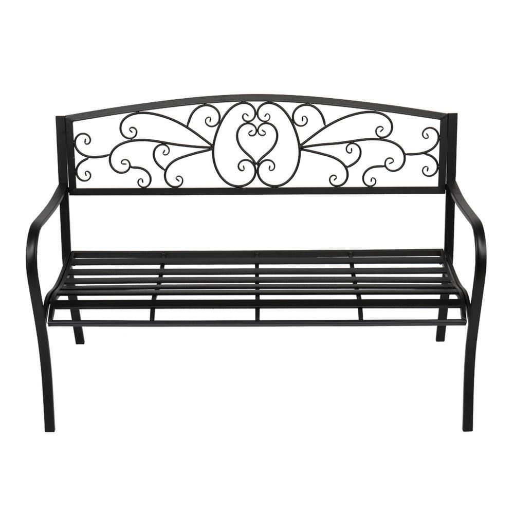 51 in. 3-Person Metal Outdoor Bench