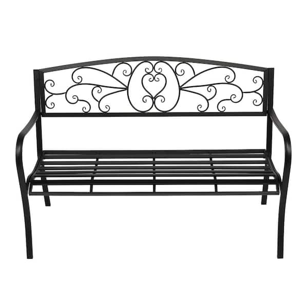 Unbranded 51 in. 3-Person Metal Outdoor Bench