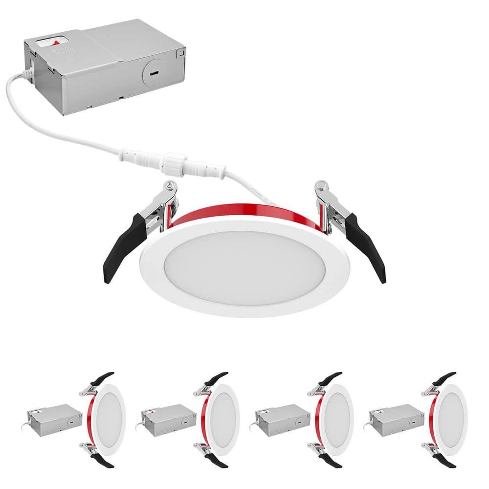 4 In. Integrated LED Recessed Light, 5CCT, 2 Hour Fire Rated, 820LM, 10W, Dimmable, CRI90, IC Rated, UL Listed 4 Pack price history on PriceWatchPro