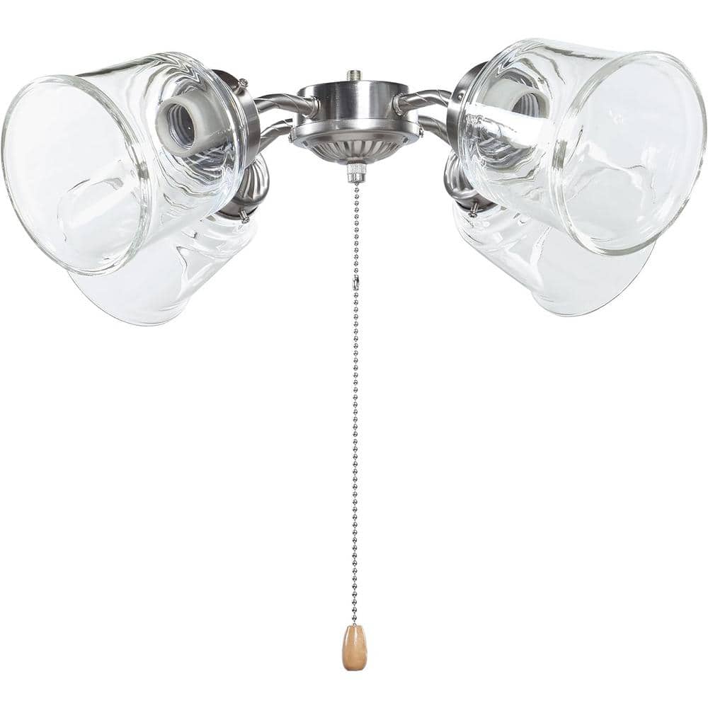 Clear Glass Bell Replacement Shades, 4-Pack, 4.75" High