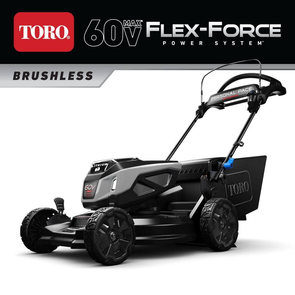Toro 21 in. Super Recycler 60-Volt Personal Pace SmartStow Cordless Walk Behind Mower w/Headlights and 7.5 Ah Battery/Charger
