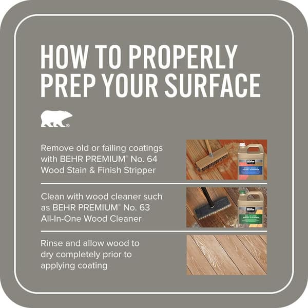 BEHR PREMIUM - 1 qt. #SC-137 Drift Gray Solid Color Waterproofing Exterior Wood Stain and Sealer