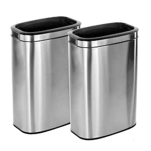 Alpine Industries 10.5 Gal. Stainless Steel Slim Indoor Trash Can