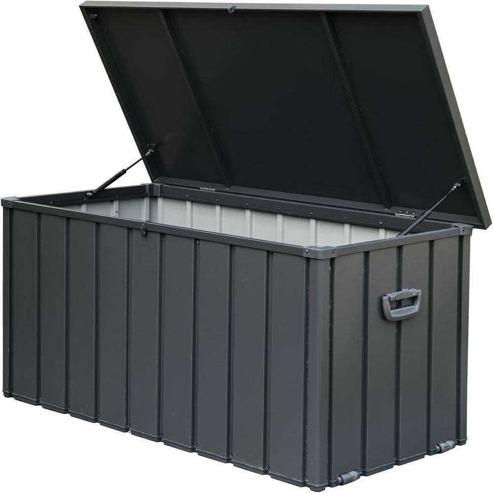 150 Gal. Steel Outdoor Storage Deck Box, Patio Storage Bin for Cushions, Pillows, Garden Tools, Lockable, Dark Gray price history on PriceWatchPro