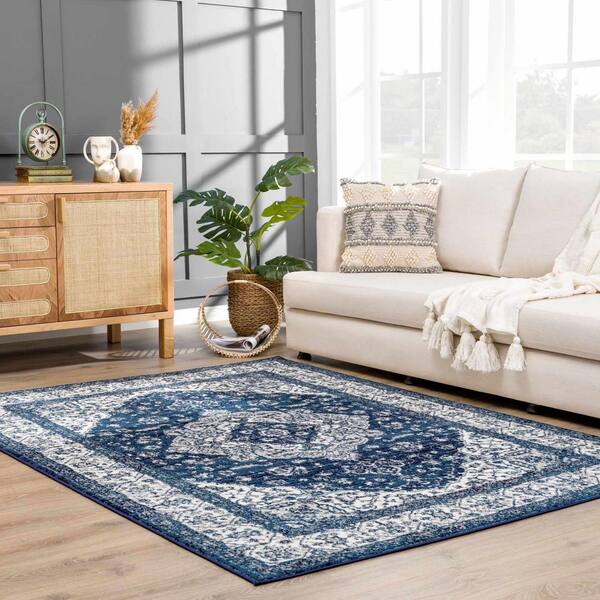 Billy Navy Blue 8 ft. x 10 ft. Area Rug