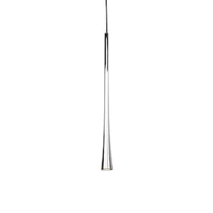 Taper 16 in. 1 Light 7-Watt Chrome Integrated LED Pendant Light