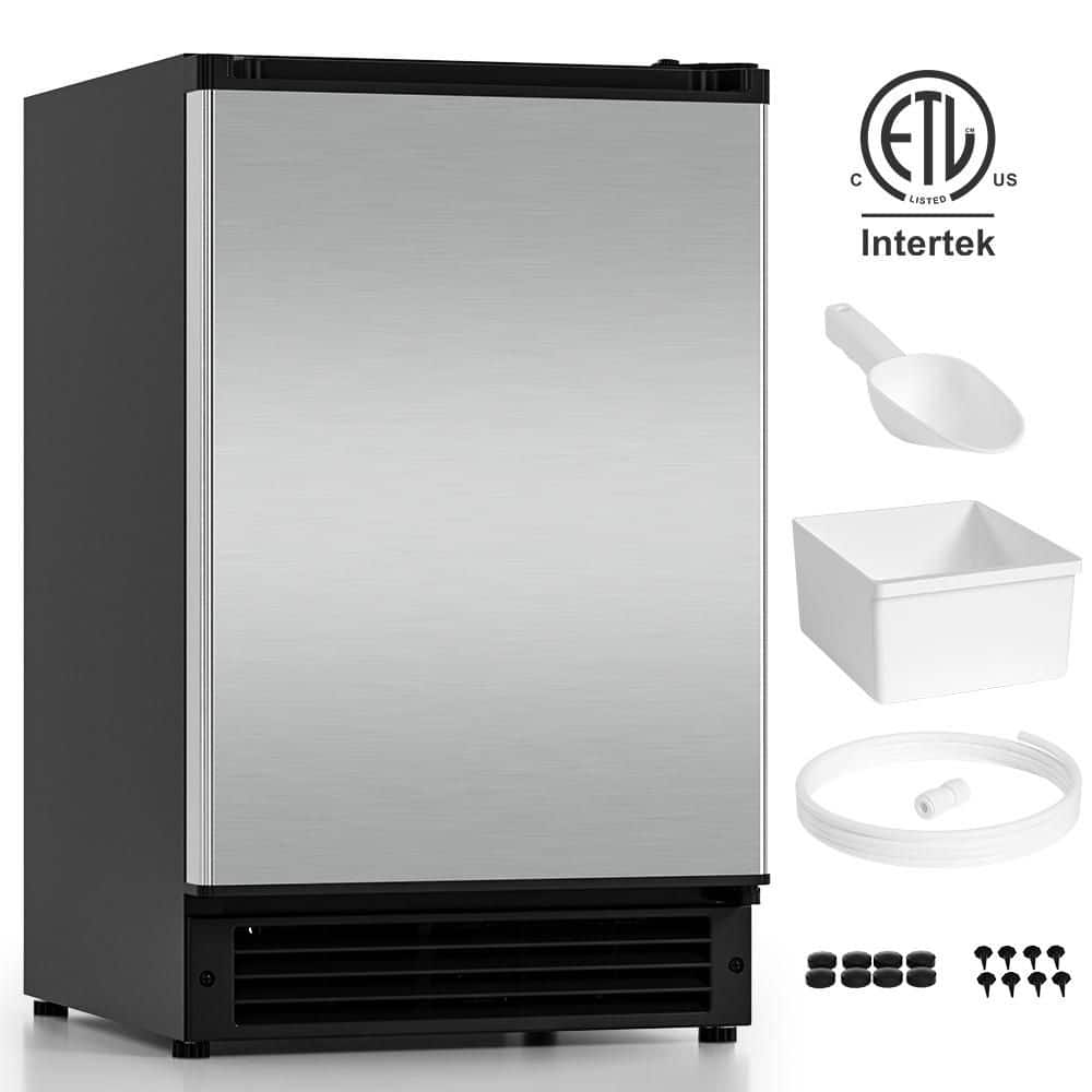 COTLIN 15 in. Built-In/Freestanding Ice Maker in Stainless Steel, 15 lbs./Day Crescent Ice, 12 lb. Storage, Reversible Door
