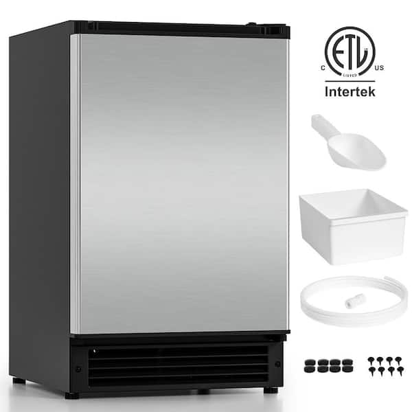 15 in. Built-In/Freestanding Ice Maker in Stainless Steel, 15 lbs./Day Crescent Ice, 12 lb. Storage, Reversible Door