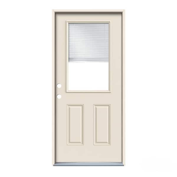 JELD-WEN 36 in. x 80 in. Primed Right-Hand Inswing 1/2-Lite Clear