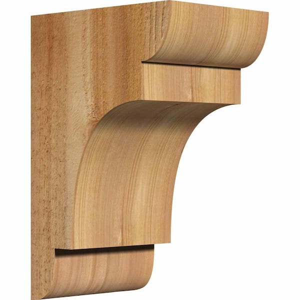 Ekena Millwork 6 in. x 8 in. x 12 in. Western Red Cedar New Brighton Rough Sawn Corbel