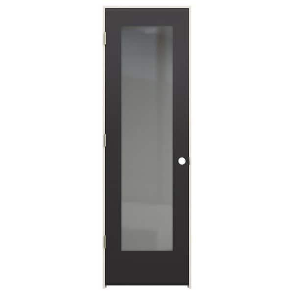 JELD-WEN 24 in. x 80 in. TRIA Right-Hand Mirrored Glass Onyx Molded Composite Single Prehung Interior Door