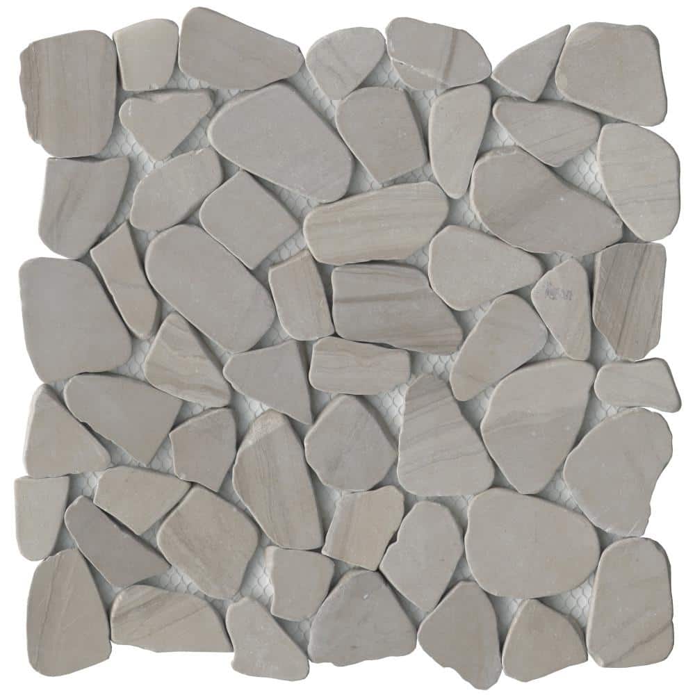 Cultura Taupe 12 in. x 12 in. Pebble Honed Mosaic Floor and Wall Tile (1 sq. ft./Case, 1 pc) price history on PriceWatchPro