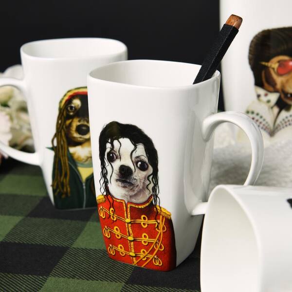 Cup Hand decorated BERNESE MOUNTAIN DOG Bone China Dog Beaker/Mug 