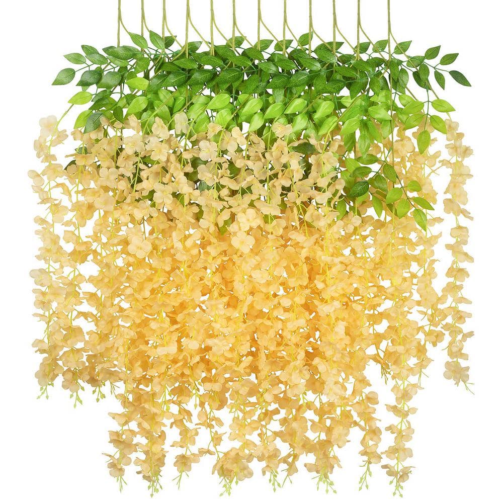 3.7 ft. Champagne Artificial Other Wisteria Flowering Plants