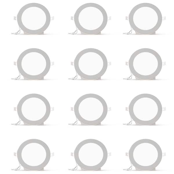InfiBrite 6 in. Slim Recessed LED w/ Night Light 5CCT Selectable White New Construction 12-Watt 1050 Lumens Triac Dimmable 12-Pack