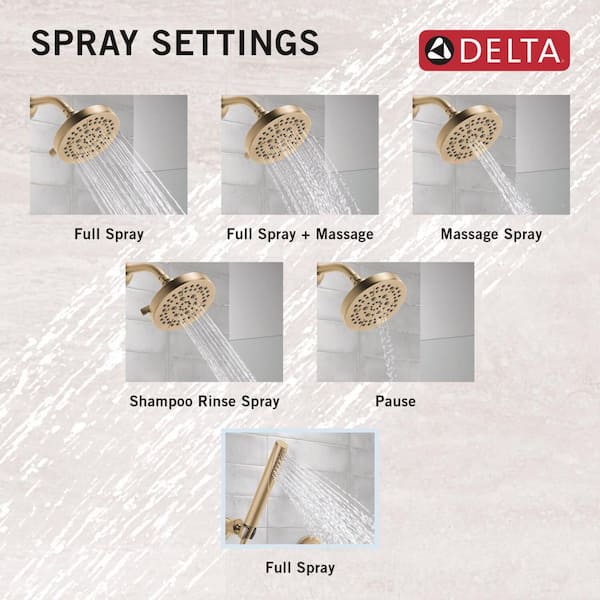 Delta Saylor 5-Spray Dual Wall Mount Fixed and Handheld Shower Head 1. ...