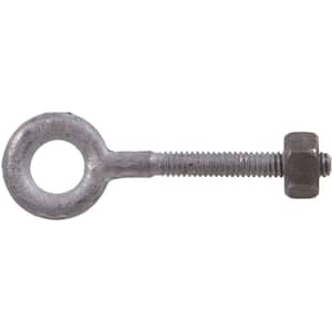 5/16-18 x 5-1/2 in. Forged Steel Hot-Dipped Galvanized Eye Bolt with Hex Nut in Plain Pattern (10-Pack)