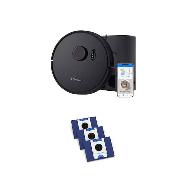 Orb-i 5000 Pa 12.5 in. Robotic Vacuum and Dustin 100-day (4.6 liter) Self-Empty Bag Combo (3-Pack)