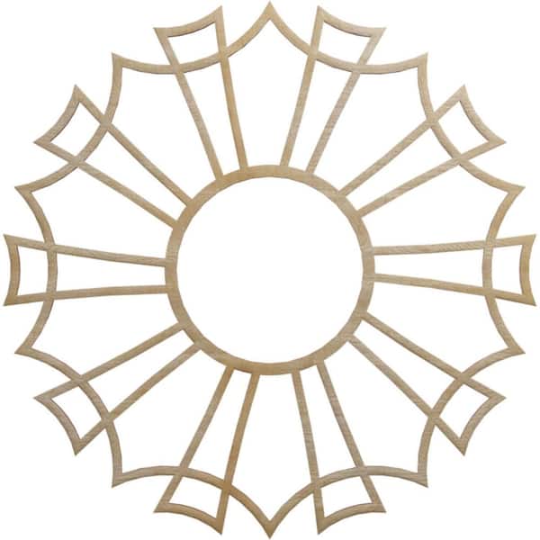 Ekena Millwork 0.25 in. x 7.75 in. x 22 in. Wood Medallion Moulding