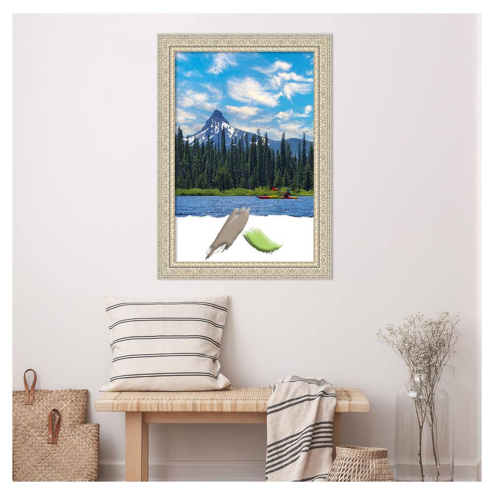 Elegant Cream Ornate Wood Wall Picture Frame