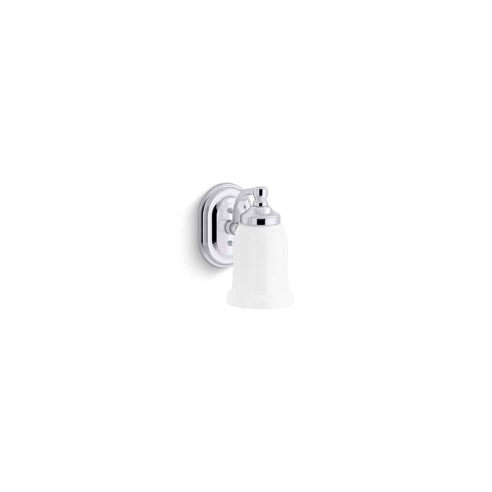 Bancroft Polished Chrome Single-Light Bathroom Wall Sconce