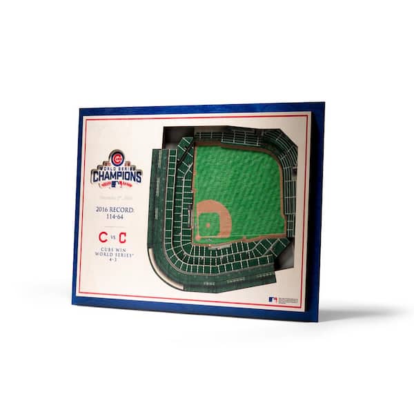 YouTheFan MLB Chicago Cubs World Series 5-Layer Stadiumviews 3D Wooden Wall Art