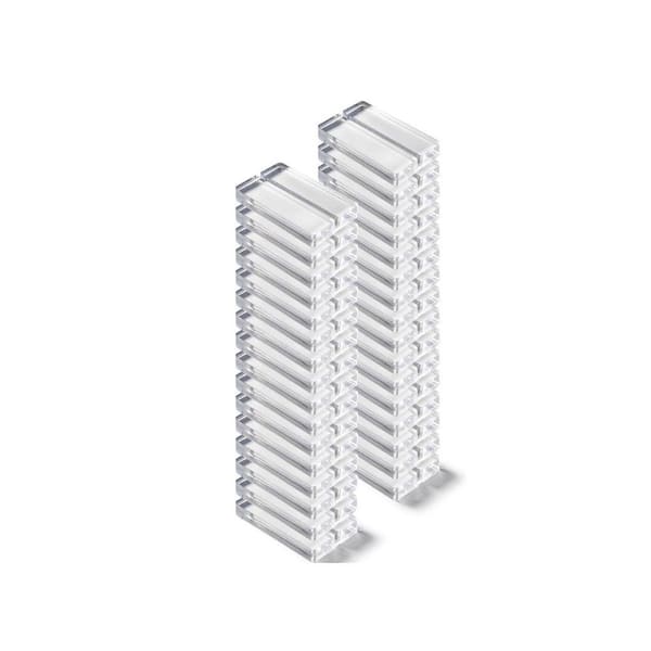 3 in. W x 1 in. H Clear Acrylic Napkins Place Card Holders Set of 32