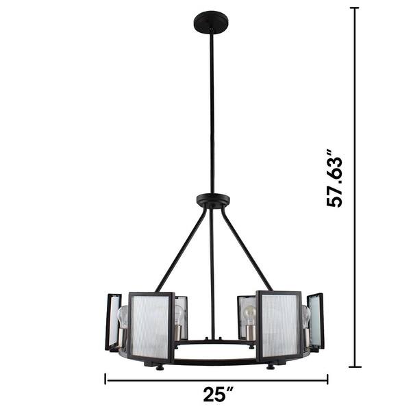 reeded glass chandelier