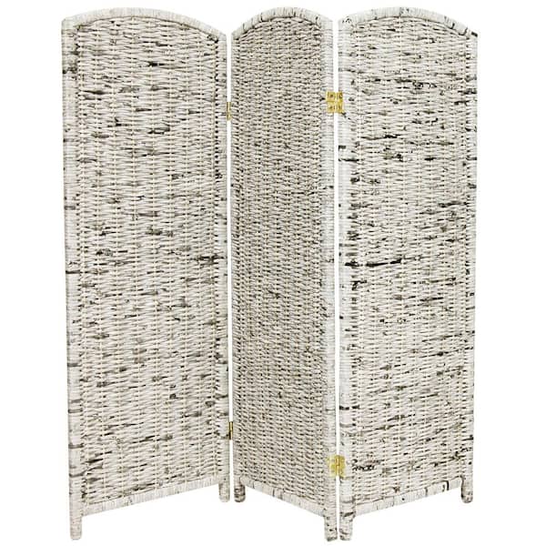 4 ft. Short Recycled Newspaper Folding Screen - 3 Panels