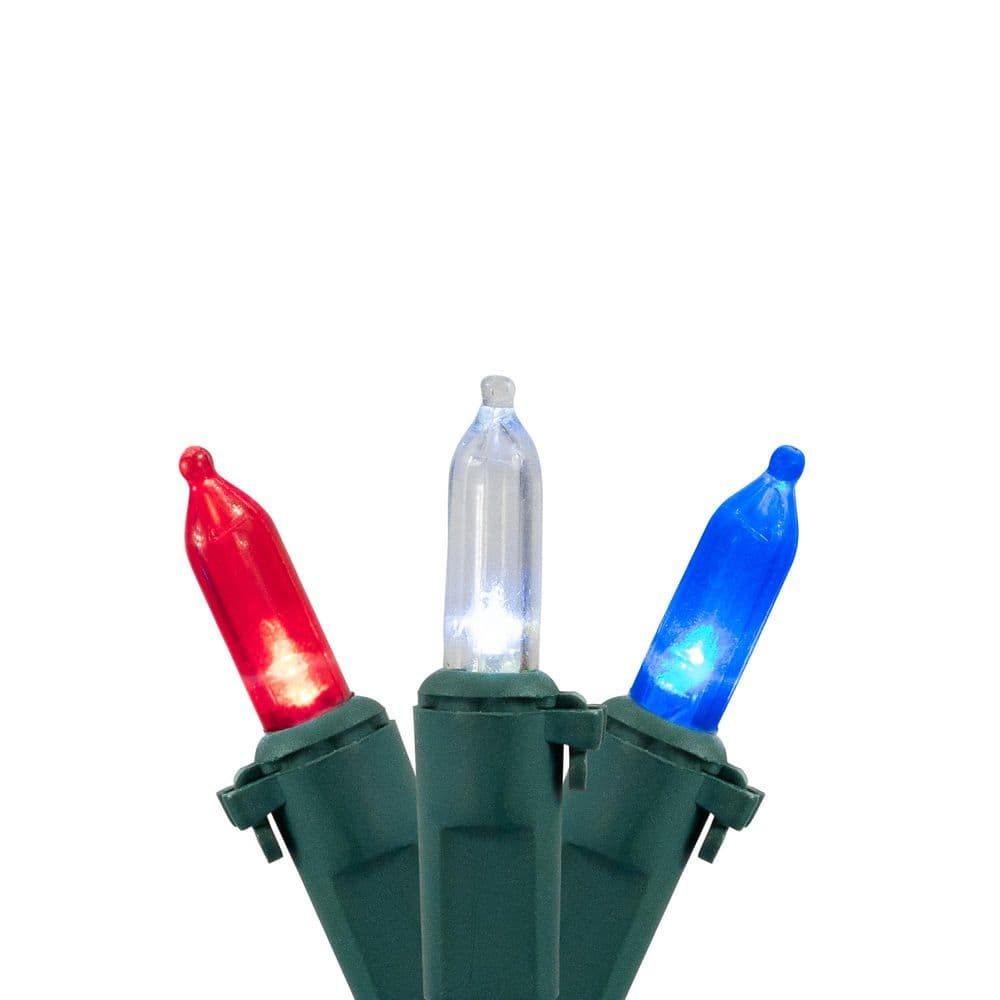 Northlight Patriotic LED Mini String Lights-Red White and Blue-15.5 ...