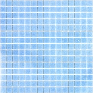 Dune Glossy Maximum Blue 12 in. x 12 in. Glass Mosaic Wall and Floor Tile (20 sq. ft./case) (20-pack)