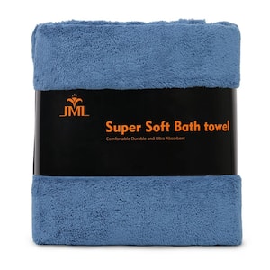 Navy 350 GSM Polyester Fleece Bath Towel (Set of 2)