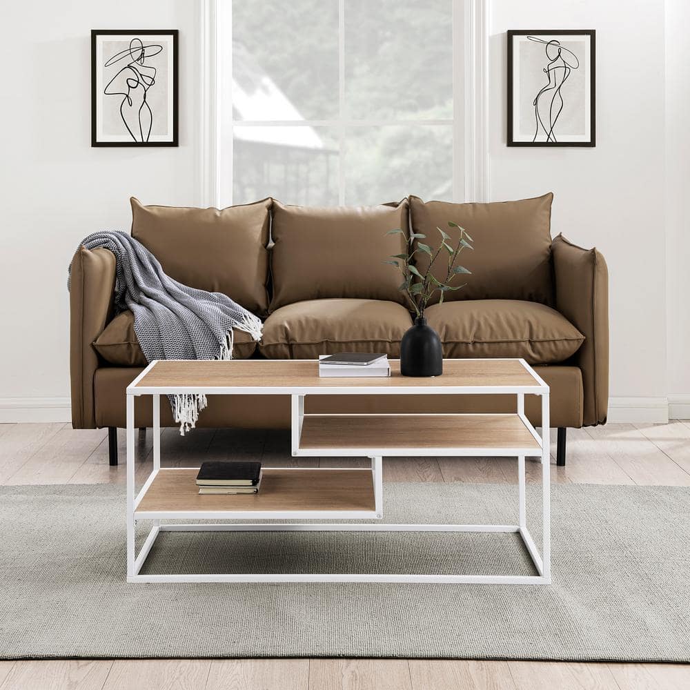 Walker Edison Furniture Company Modern 40 in. Coastal Oak