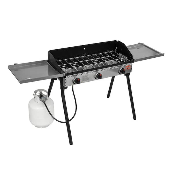 Char-Griller 3-Burner Portable Propane Grill in Silver 3338 - The Home Depot