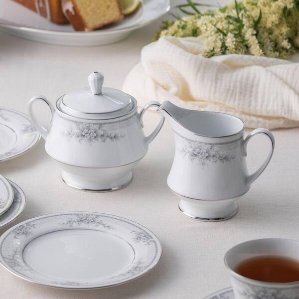 Noritake Sweet Leilani Sugar 10 oz. and Creamer 8 fl. oz. Set