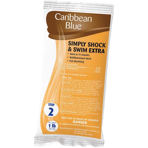 CARIBBEAN BLUE 16 oz. Simply Shock and Swim Extra Fast Dissolving Pool Shock (1-Pack)