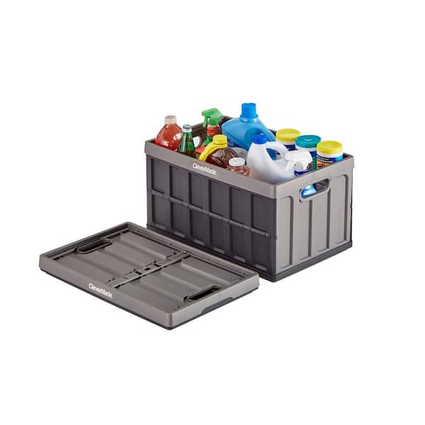 CleverMade Collapsible Storage Bin, Gray