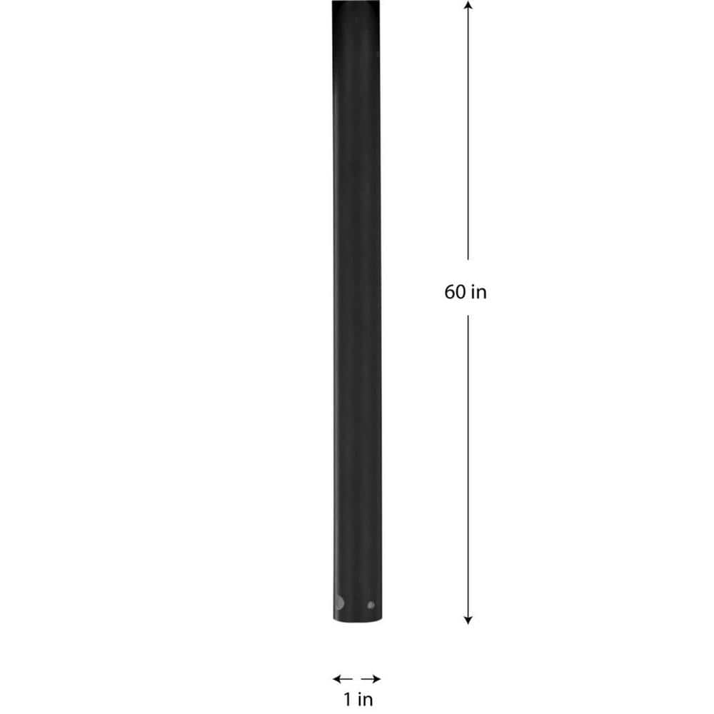 60-Inch Black Steel Ceiling Fan Downrod