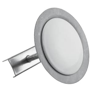 1-3/4 in. O.D. x 2-1/2 in. Length Stainless Steel Kitchen Sink Hole Cover with Wingnut in Polar White