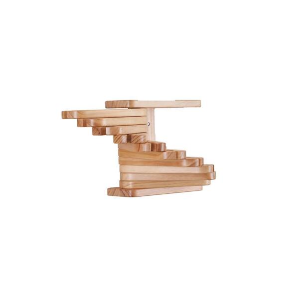 Unbranded - Wall Mounted Solid Wood Wine Rack Holds up to 10 Bottles of Wine or Wine Glasses, Suitable for Kitchen, Natural