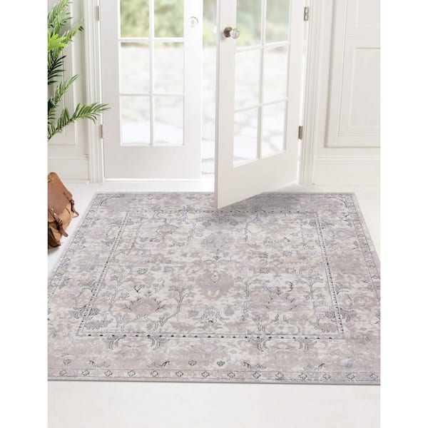 Portland Central Ivory 4 ft. x 4 ft. Square Area Rug
