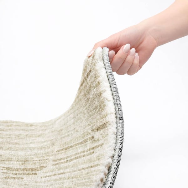 Dream Shag Premium Machine Washable Abstract ADS739 Ivory 9 ft. x 12 ft. Area Rug