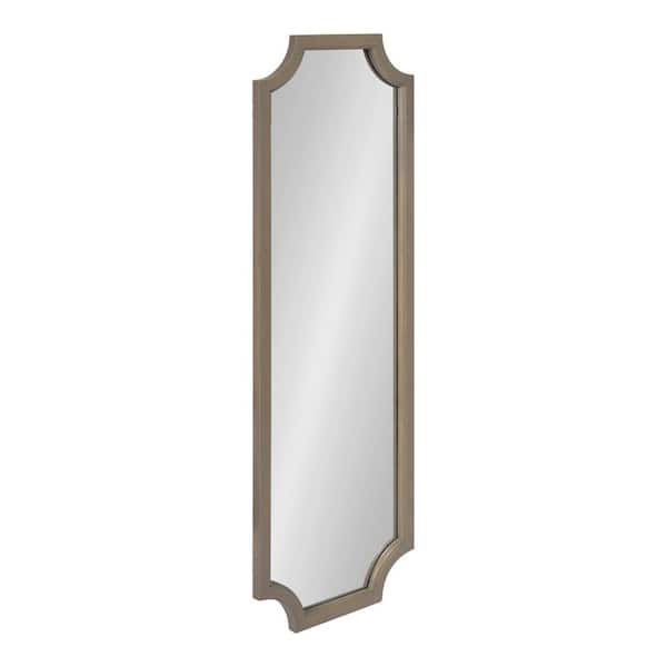 Kate and Laurel Hogan 48.00 in. H x 16.00 in. W Rectangle Wood Framed Gray Mirror