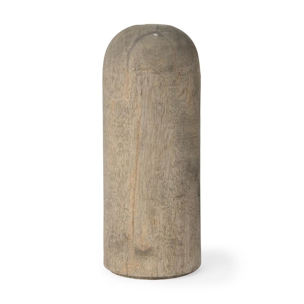 Mercana Knox Large Gray-Wash Wood Decorative Object