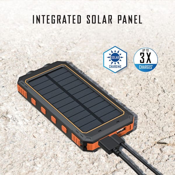 Tzumi 10K MAH Solar Pocket Juice with Cables 30628HD - The Home Depot