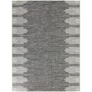 Parker Taupe 7 ft. 10 in. x 10 ft. Geometric Indoor/Outdoor Area Rug