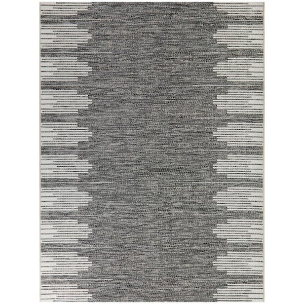 BALTA Parker Taupe 7 ft. 10 in. x 10 ft. Geometric Indoor/Outdoor Area ...