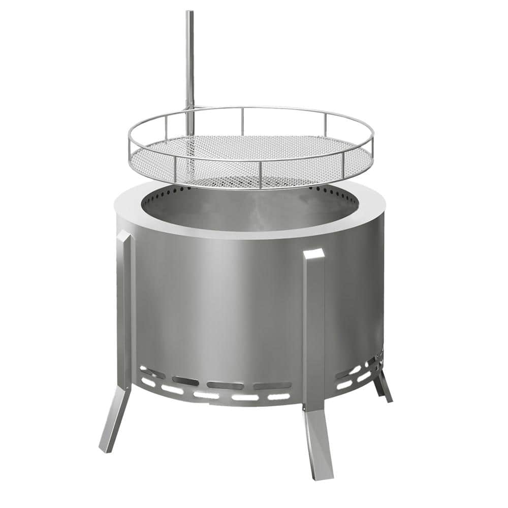 ストーブ/コンロ REVOLVER FIRE PIT, BBQ GRILL &amp; TABLE Gymax 32 in. 3-In-1 Outdoor Square Fire Pit Table with BBQ
