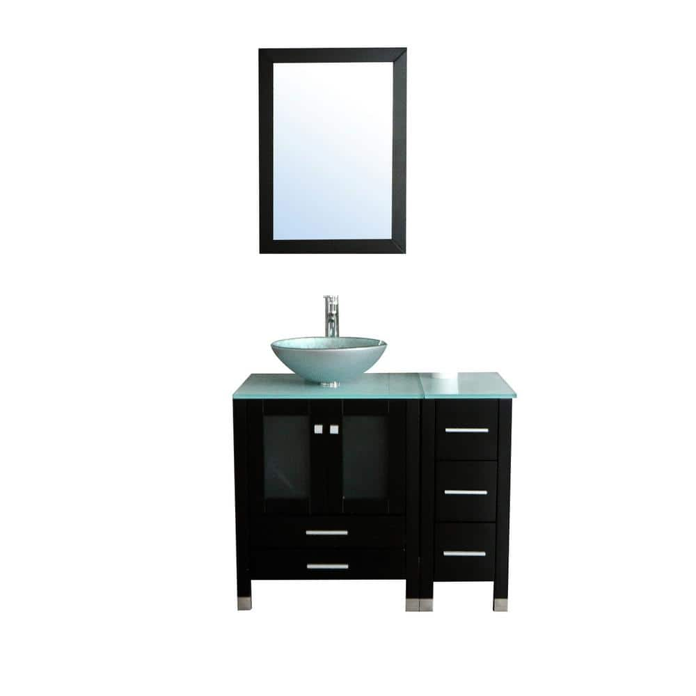 Wonline 36 in. W x 21.3 in. D x 29.1 in. H Single Sink Bath Vanity in ...